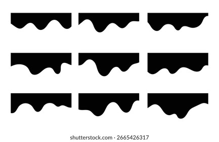 Collection of dividers shape templates. Curve Lines, Wave Collection of Abstract Design Element. Modern separator header for website and app in eps 10.