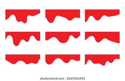 Collection of dividers shape templates. Curve Lines, Wave Collection of Abstract Design Element. Modern separator header for website and app in eps 10.