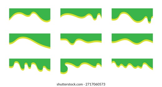 Collection of dividers shape templates. Modern separator header for website and app. Curve lines, wave collection of abstract design . eps 10