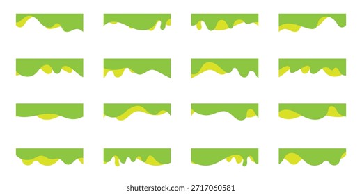 Coleção de modelos de forma de divisores. Cabeçalho separador moderno para site e aplicativo. Linhas de curva, coleção de ondas de design abstrato. eps 10