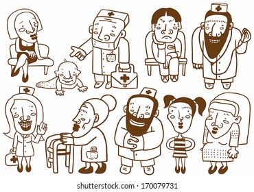 collection of doctors and patients