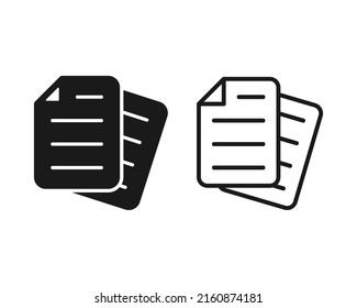 Collection of Document icon vector. Illustration isolated for graphic and web design. Color editable