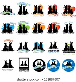 Collection Of Dog Icons. - Isolated On White Background. Vector illustration, Graphic Design Editable For Your Design. Logo Dogs