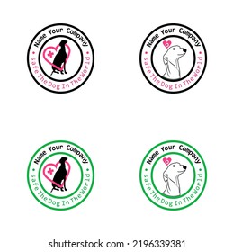 A Collection Of Dog Rescue Brand Logos In The World, Pictures Of Dogs And A Safe Symbol In The Middle Of The Logo. Logo, Mascot, Symbol, Advertisement, Dog Rescue Symbol, Advertisement, Poster, Flayer