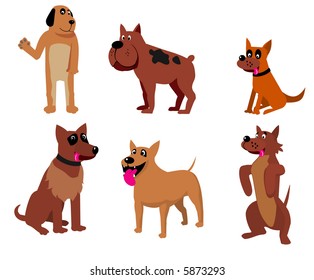 Collection of dogs for design. Vector AI 8