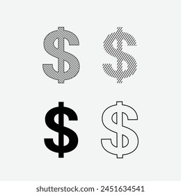 
Colección del paquete de iconos del dólar