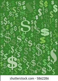 collection of dollar symbols in different greens