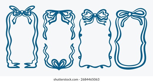 Collection of Doodle Ribbon Frame Border