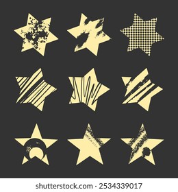 coleção de estrelas doodle ilustração