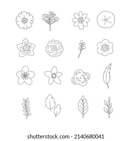 
Collection of doodle vector to create an individual design. Twigs, daisy, flower, flowering trees, leaves. Botanical set for creating templates, postcard, poster, business card. Delicate spring shade