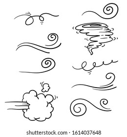 collection of doodle wind illustration vector handrawn style