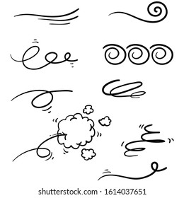 collection of doodle wind illustration vector handrawn style