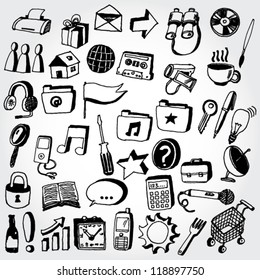 Collection of Doodled Icons