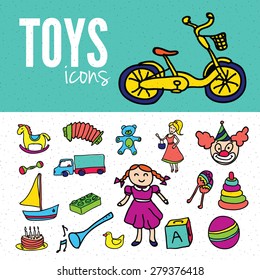 Collection of doodles toys