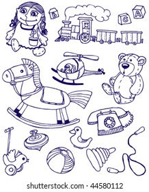 Collection of doodles toys