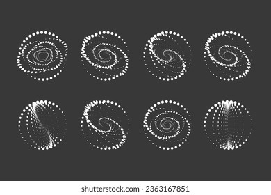 a collection of dots in the shape of a circle