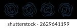 Collection of dotted circle wave vector icons. Ripple circle graphic design elements