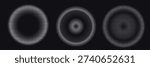Collection of dotted circle wave vector icons. Ripple circle graphic design elements eps10