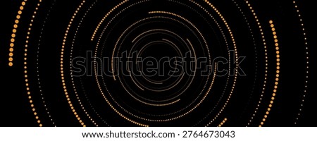 Collection of dotted circle wave vector icons. Ripple circle graphic design elements