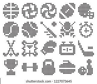 Collection of dotted icons: Sport