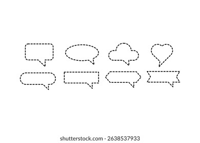 Collection of Dotted Speech Bubble Icons stitches