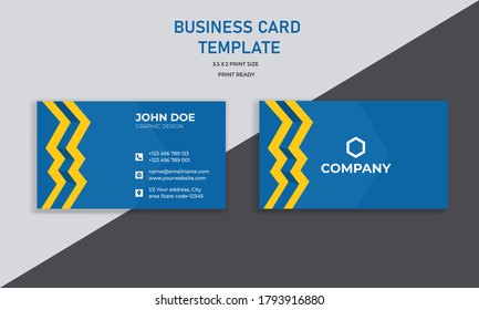 Collection of double sided business card vector templates. Stationery design vector set