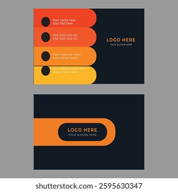Collection of double-sided business card templates featuring elegant blue ribbons on a red and white background. A creative and professional corporate business card design template 