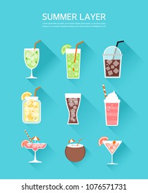 Collection of drink layers
