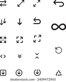 A collection of dynamic arrows in a stylish vector design, perfect for adding movement and direction to your creative projects. Versatile and impactful, ideal for presentations, infographics, and grap