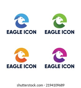 a collection of eagle designs with a combination of the letter e