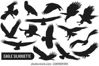 Collection of Eagle Silhouette Vector