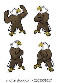 a collection of eagles with unique and adorable poses