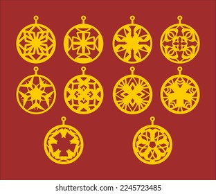 A collection of Earrings templates with geometric shapes. Isolated stencils pattern suitable for handmade work, laser cutting and printing.