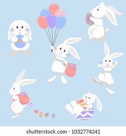 Collection of Easter bunny and egg