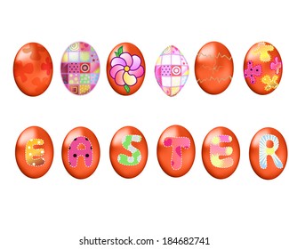 collection of Easter eggs