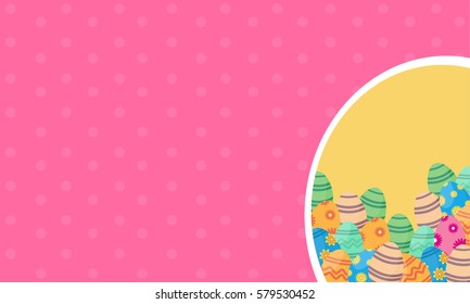 Collection of easter greeting card vector art