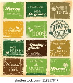 Collection of eco and bio labels