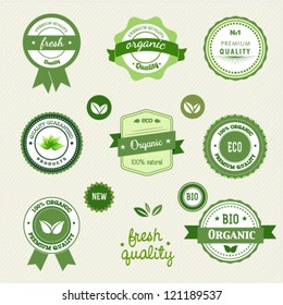 Collection of eco and bio labels