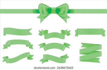Collection with Eco tags and labels and stickers. Vector illustration, New Label collection set. Sale tags. Discount Green ribbons, banners and icons. Shopping Tags. Sale icons, Green Tags And Ribbon.