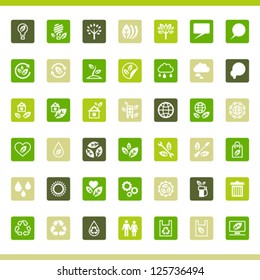 Collection eco web icons.