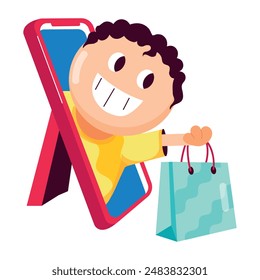 Collection of Ecommerce Flat Stickers 

