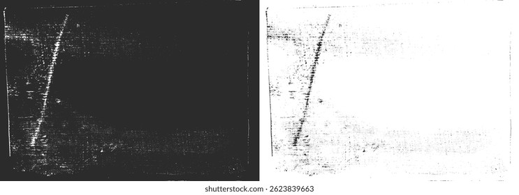 Collection of editable black and white grunge texture vector illustration