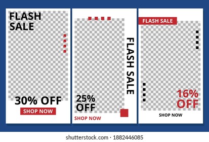 A collection of editable social media stories template for online stores flash sale edition, very good for promoting a brand or product. Vector banner