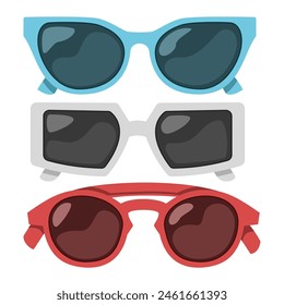 colección de gafas de verano editables