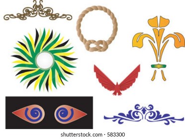 A collection of editable vector objects. Easy to change scale and color.