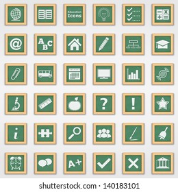 Collection of education icons, vector eps10 illustration