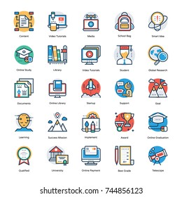
Colección de iconos de la educación y el conocimiento 
