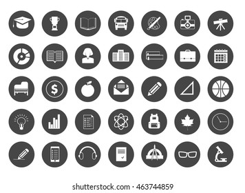 Collection of Education vector icons modern design style - school and education icons set
