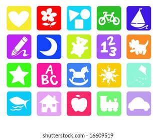 collection of educational vector blocks