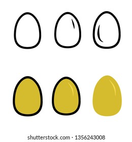 Collection of eggs icon. Egg icon vector 